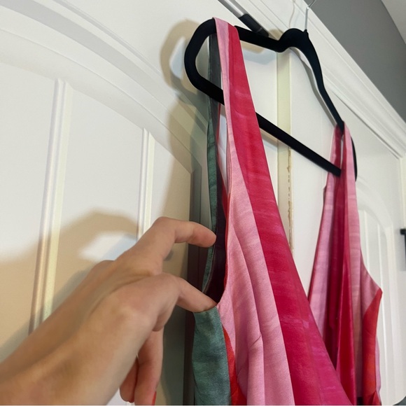 Mara Hoffman Meryl Wrap Striped Jumpsuit Size Medium Colorful Contemporary - Picture 6 of 11